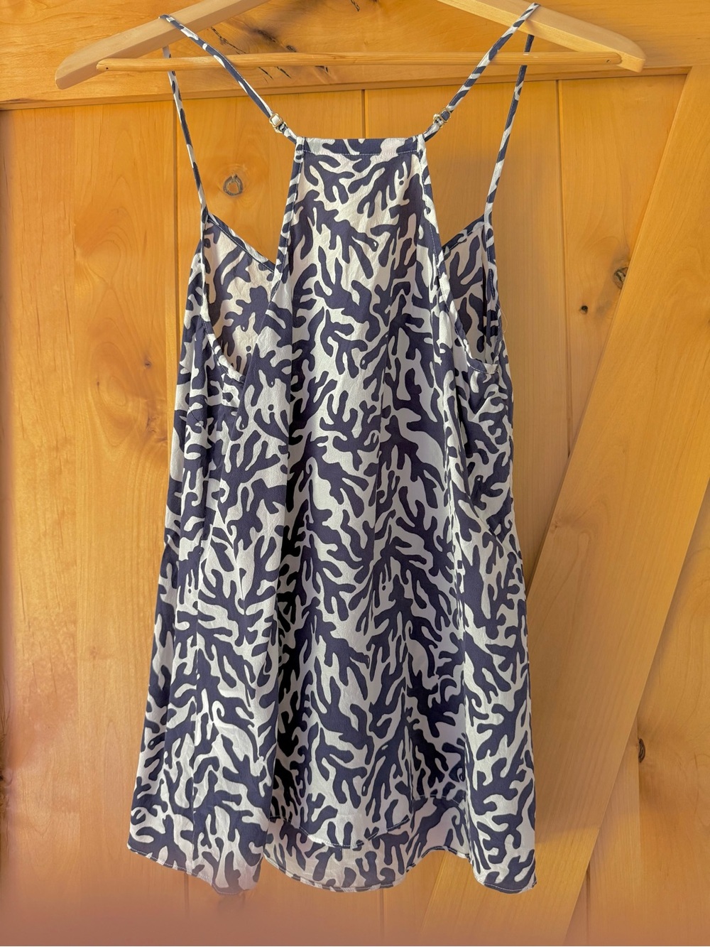 Lilly Pulitzer Navy and White Silk Cami